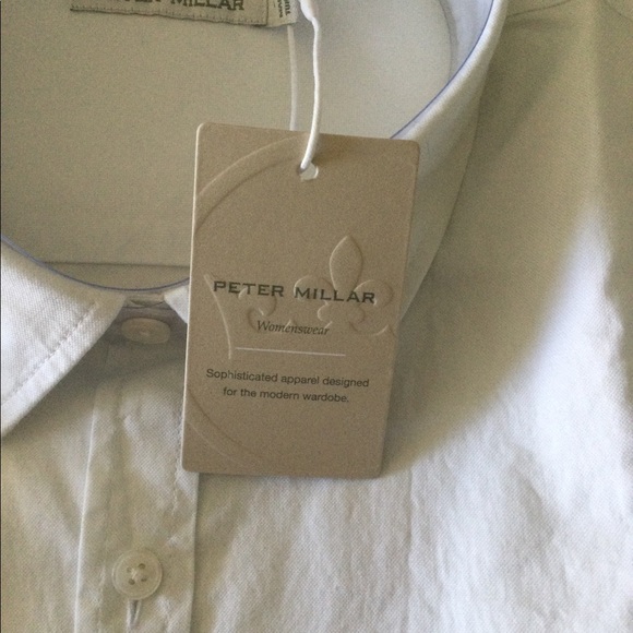 Peter Millar Womens Button front  Cotton Blouse - Picture 4 of 7